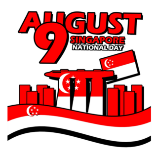 Singapore Flag National Day Proud Banner Sticker 