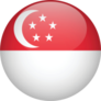 Singapore Flag Round Glossy Button Sticker