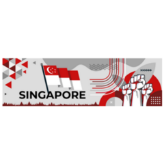 Singapore Flag With Raised Fists Banner Sticker
