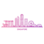 Singapore Gradient Line Sticker