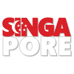 Singapore Lettering Made Of Flag Sticker