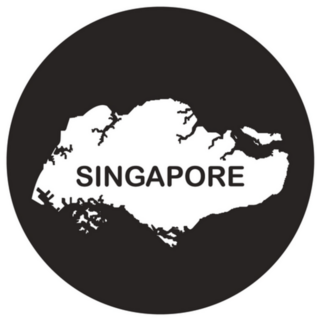 Singapore Map Black Logo Sticker