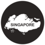Singapore Map Black Logo Sticker
