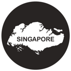 Singapore Map Black Logo Sticker