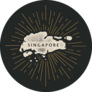 Singapore Map Grunge Texture Sticker