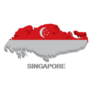 Singapore Map Lettering Sticker
