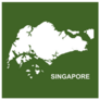 Singapore Map On Green Sticker