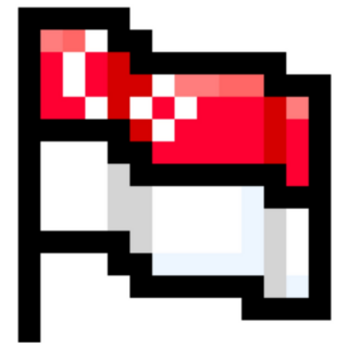 Singapore National Flag Pixel Sticker