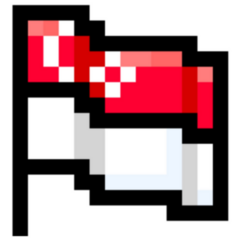 Singapore National Flag Pixel Sticker