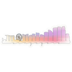 Singapore Skyline Watercolor City Sticker