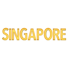 Singapore Yellow Neon Lettering Sticker