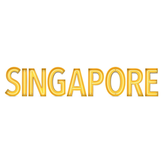 Singapore Yellow Neon Lettering Sticker