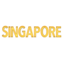 Singapore Yellow Neon Lettering Sticker