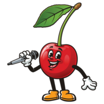 Singing Cherry Sticker