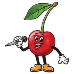 Singing Cherry Sticker