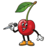 Singing Cherry Sticker