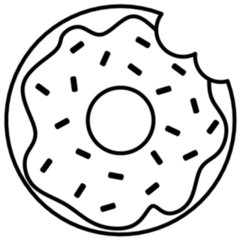 Single Bitten Sprinkle Donut Transfer 