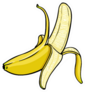 Single Cartoon Peeled Banana Sticker