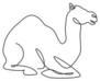 Single Continuous Line Drawing Of Desert Arabic Camel Sticker