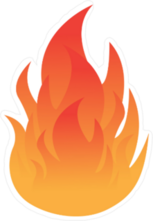 Single Flame Sticker