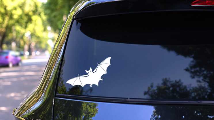 Single Flying Bat Sticker on a Rear Car Window (New) example
