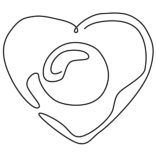 =Single Line Drawing Sunny Side Up Egg Breakfast Sticker