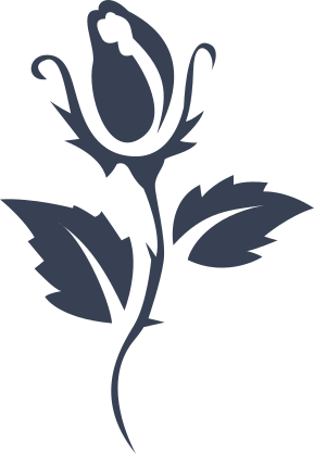 Single Rose With Stem And Leaves Sticker