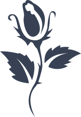 Single Rose With Stem And Leaves Sticker