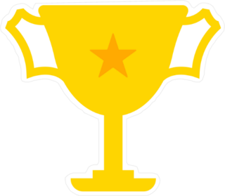 Single Star Trophy Sticker