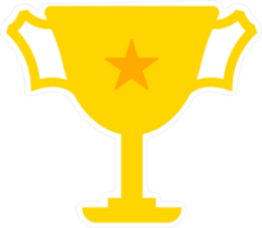 Single Star Trophy Sticker