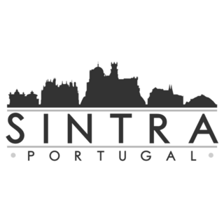 Sintra, Portugal Skyline Silhouette Sticker