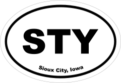 Sioux City, Iowa Oval Stickers