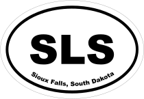Sioux Falls, South Dakota Oval Stickers