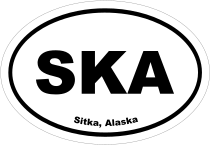 Sitka, Alaska Oval Stickers
