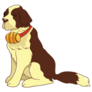Sitting Bernard Sticker