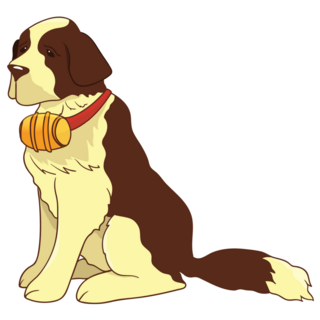 Sitting Bernard Sticker