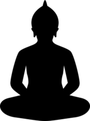 Sitting Buddha Figure Silhouette Sticker