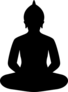 Sitting Buddha Figure Silhouette Sticker