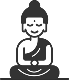 Sitting Buddha Icon Sticker