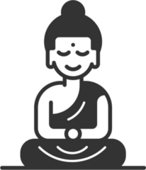 Sitting Buddha Icon Sticker