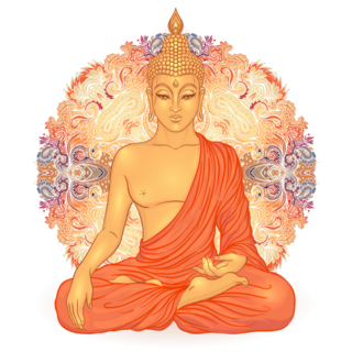 Sitting Buddha Yoga Pose Sticker
