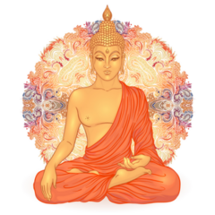 Sitting Buddha Yoga Pose Sticker