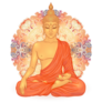 Sitting Buddha Yoga Pose Sticker