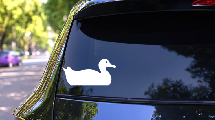 Sitting Duck Sticker on a Rear Car Window (New) example