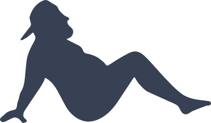 Sitting Fat Man Thiccboy Sticker