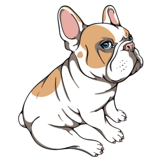 Sitting French Bulldog Sit Wobble Sticker