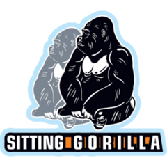 Sitting Gorilla Logo Sticker
