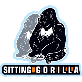 Sitting Gorilla Logo Sticker