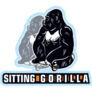 Sitting Gorilla Logo Sticker