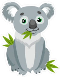Sitting Koala Bear Sticker